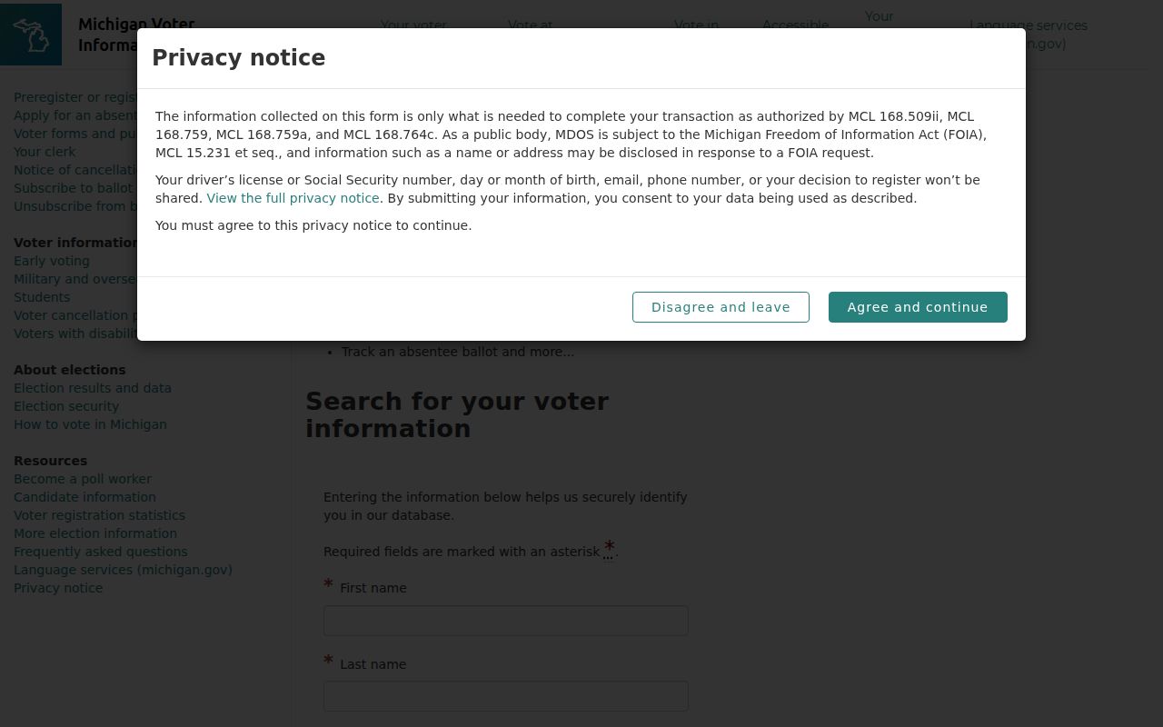 Burton residents directory Michigan voter information center lookup page
